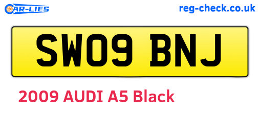 SW09BNJ are the vehicle registration plates.