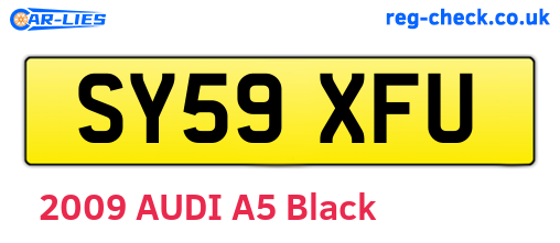 SY59XFU are the vehicle registration plates.