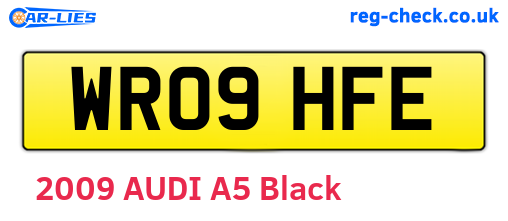 WR09HFE are the vehicle registration plates.