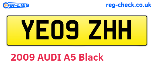 YE09ZHH are the vehicle registration plates.