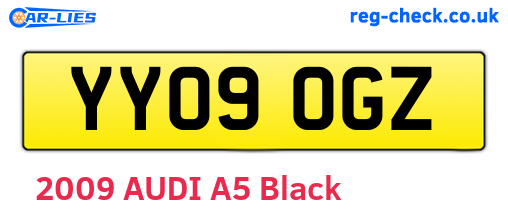 YY09OGZ are the vehicle registration plates.