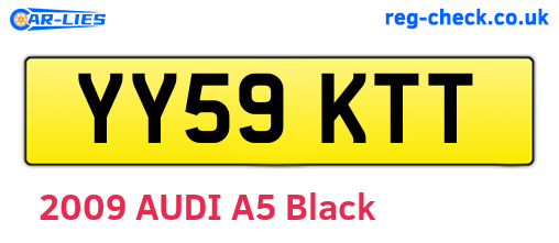 YY59KTT are the vehicle registration plates.