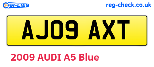 AJ09AXT are the vehicle registration plates.