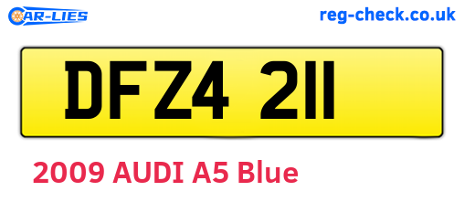 DFZ4211 are the vehicle registration plates.