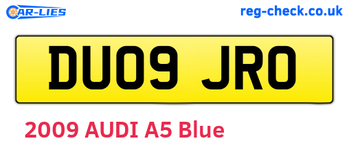 DU09JRO are the vehicle registration plates.