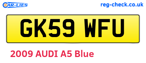GK59WFU are the vehicle registration plates.