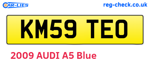 KM59TEO are the vehicle registration plates.