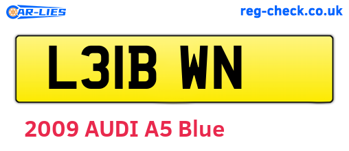 L31BWN are the vehicle registration plates.