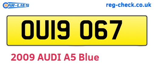 OUI9067 are the vehicle registration plates.