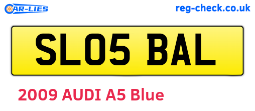 SL05BAL are the vehicle registration plates.