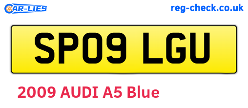 SP09LGU are the vehicle registration plates.