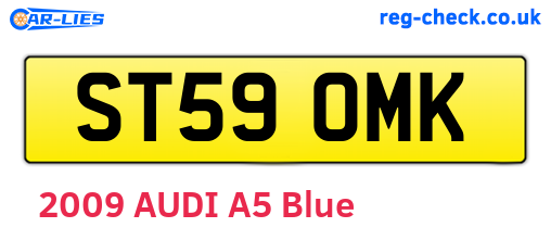 ST59OMK are the vehicle registration plates.
