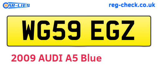 WG59EGZ are the vehicle registration plates.
