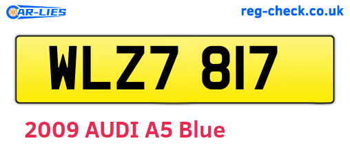 WLZ7817 are the vehicle registration plates.