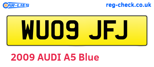 WU09JFJ are the vehicle registration plates.