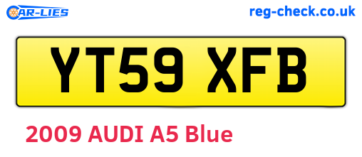YT59XFB are the vehicle registration plates.