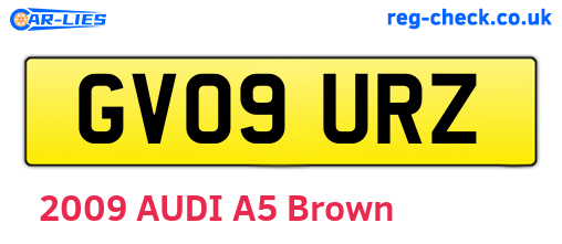 GV09URZ are the vehicle registration plates.