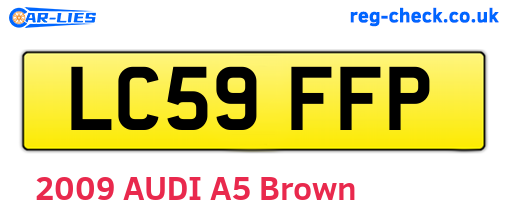 LC59FFP are the vehicle registration plates.