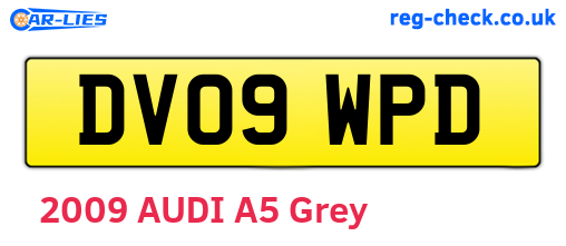 DV09WPD are the vehicle registration plates.