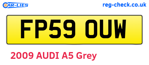 FP59OUW are the vehicle registration plates.