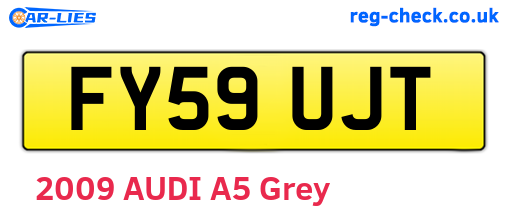 FY59UJT are the vehicle registration plates.