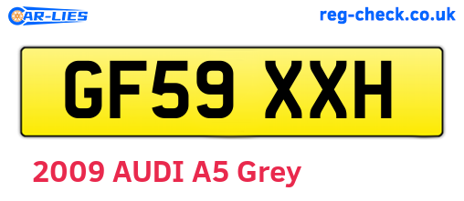 GF59XXH are the vehicle registration plates.