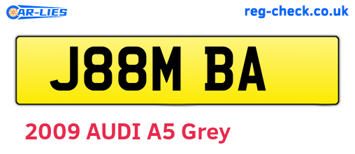 J88MBA are the vehicle registration plates.
