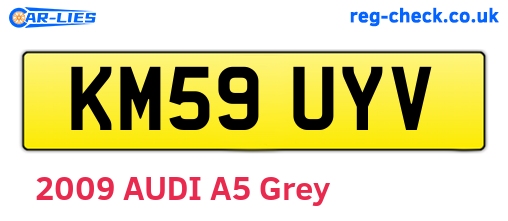 KM59UYV are the vehicle registration plates.