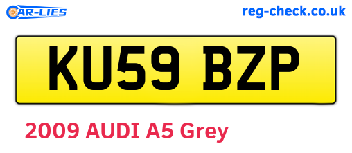 KU59BZP are the vehicle registration plates.