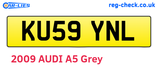 KU59YNL are the vehicle registration plates.