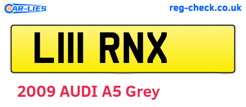 L111RNX are the vehicle registration plates.