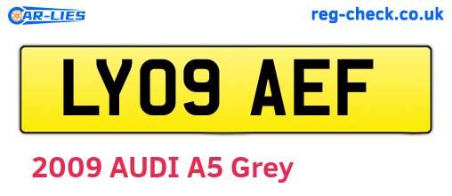 LY09AEF are the vehicle registration plates.