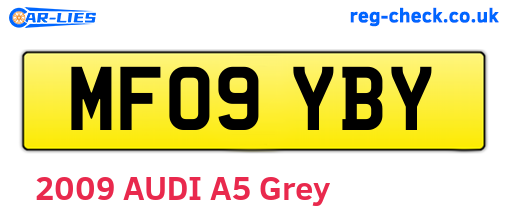 MF09YBY are the vehicle registration plates.