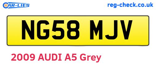 NG58MJV are the vehicle registration plates.