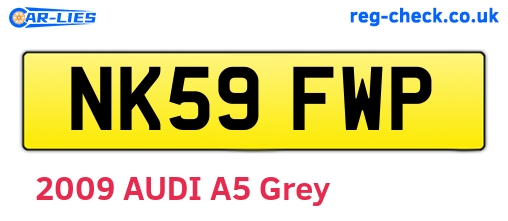 NK59FWP are the vehicle registration plates.