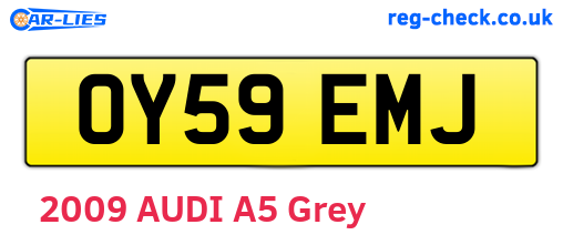 OY59EMJ are the vehicle registration plates.