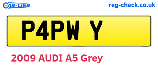 P4PWY are the vehicle registration plates.