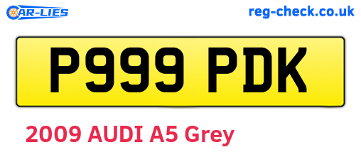 P999PDK are the vehicle registration plates.