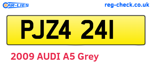 PJZ4241 are the vehicle registration plates.