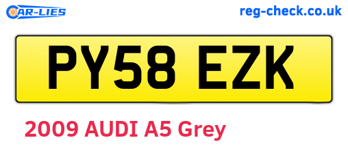 PY58EZK are the vehicle registration plates.