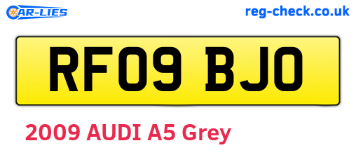 RF09BJO are the vehicle registration plates.
