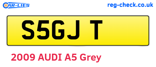S5GJT are the vehicle registration plates.