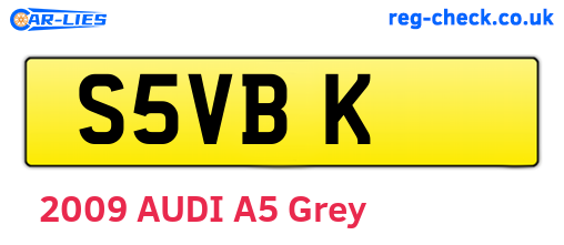 S5VBK are the vehicle registration plates.