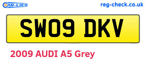 SW09DKV are the vehicle registration plates.