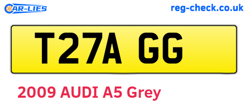 T27AGG are the vehicle registration plates.