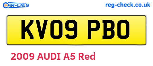 KV09PBO are the vehicle registration plates.