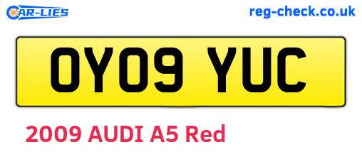 OY09YUC are the vehicle registration plates.