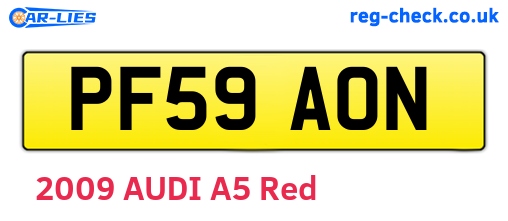 PF59AON are the vehicle registration plates.