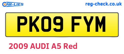 PK09FYM are the vehicle registration plates.