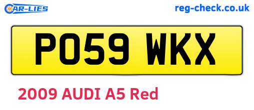 PO59WKX are the vehicle registration plates.